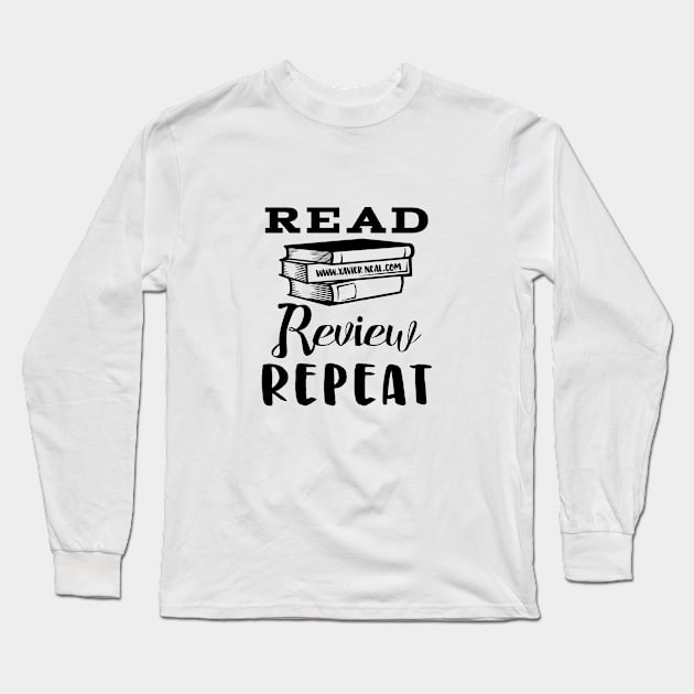 Read, Review, Repeat Long Sleeve T-Shirt by Author Xavier Neal